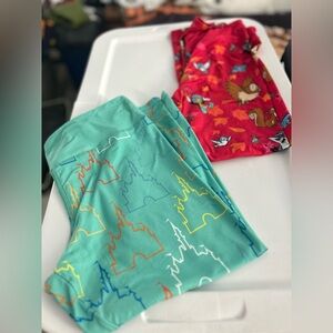 Disney Parks lot of 2 leggings. Capri size lg and leggings size medium